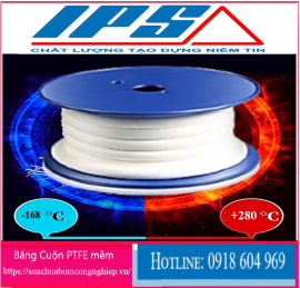 Băng chịu nhiệt làm kín Teflon-PTFE 25mm x 3,0/5,0/7,0mm x 10/15/25m