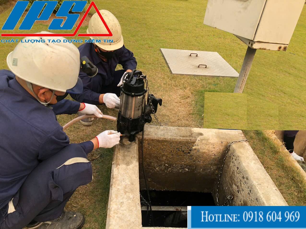 Sửa chữa Máy Bơm chìm nước thải tại các KCN Nghệ An