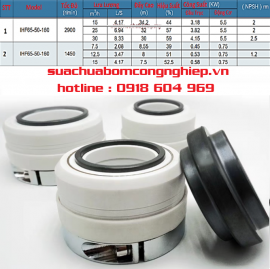 Phớt Bơm hóa chất dùng  cho bơm  IHF65-50 Tại Bình Dương