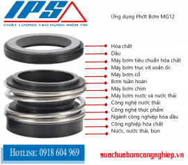 Phớt máy bơm Ebara Model phớt MG12-25(Phớt cơ khí MG12)