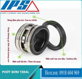 Phớt máy bơm trục ngang Teral , Phớt bơm công nghiệp 2100 trục 43,45,45,50,53,55,58,60