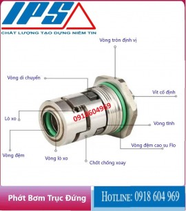 Phớt làm kín máy bơm trục đứng trục 16 mm