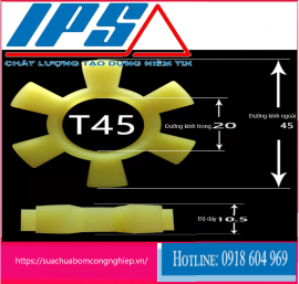 Vòng đệm giảm chấn 6 cánh, Đệm khớp nối chữ T45