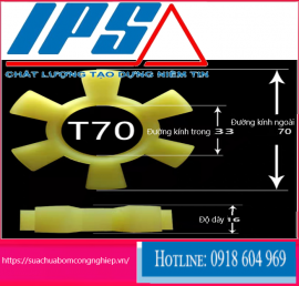 Vòng đệm giảm chấn 6 cánh, Đệm khớp nối chữ T70