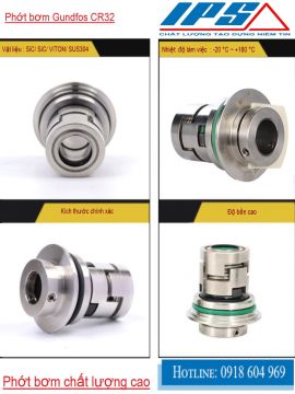 Phớt bơm Gundfos CR32  ( mechanical seal ) chất lượng cao