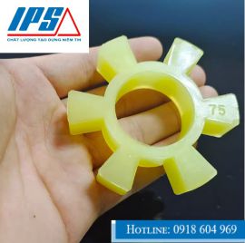 Khớp nối chữ T đệm đệm vòng cao su đàn hồi khối polyurethane động cơ máy bơm nước bánh xe màu vàng